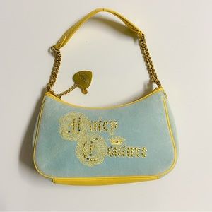 Y2K Vintage Blue and Yellow Juicy Couture Mini Bag 💙💛